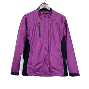 Sun Mountain Outerwear Purple Monsoon Nylon Athletic Jacket Size Medium